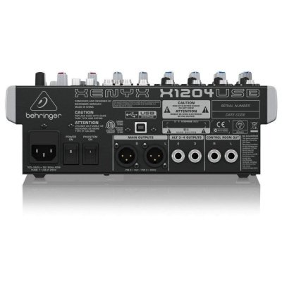 Behringer X1204USB Mixer Audio 12 CH (4Mono & 4 Stereo)