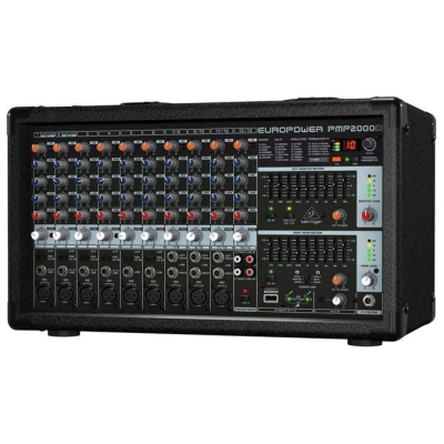 Behringer PMP2000D Mixer Powered 14 CH (6 Mono & 4 Stereo) 2x1000W