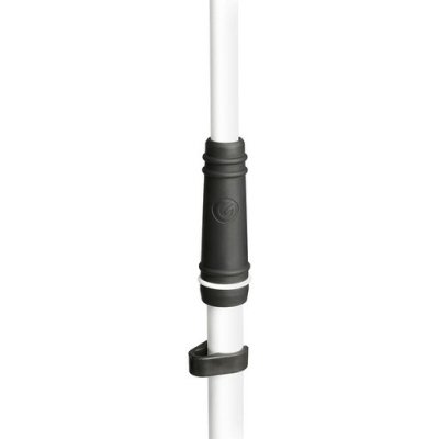 Gravity GMS4322W Microphone Stand with Folding Tripod Base and 2-Point Adjustment Telescoping Boom, White