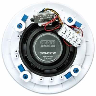 Cloud CVS-C5TW 5¼" Dual Cone, 8?/<6W 100v, Ceiling Speaker WHITE