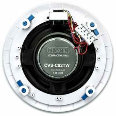 Cloud CVS-C82TW 8" Coaxial, 8?/<24W 100v, Ceiling Speaker WHITE