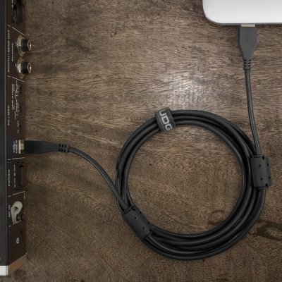 UDG U95001BL Cable USB 2.0 (A-B) - High-speed Audio Optimized USB 2.0 A-Male to B-Male cable, Black, 1M