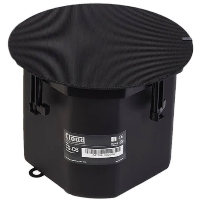 Cloud CS-C6B 6.5 2-Way In-Ceiling Speakers with Magnetic Grill and Steel Back Can