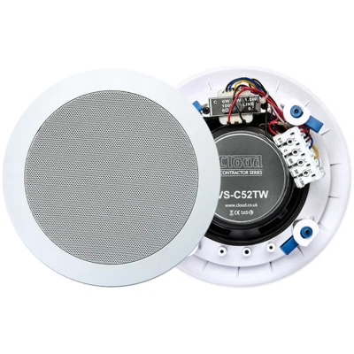 Cloud CVS-C52TW 5¼" Coaxial, 8?/<6W 100v, Ceiling Speaker WHITE