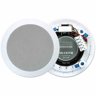 Cloud CVS-C53TW 5¼" Coaxial, 8?/<24W 100v, Ceiling Speaker WHITE