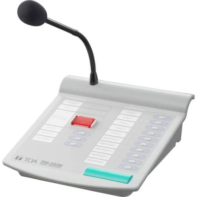 TOA Electronics RM-200M SQ Remote Microphone for VM-3000 Series Voice Evacuation System (UL 2572 Certified)