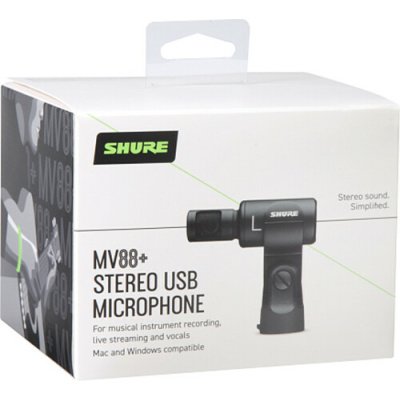 Shure MV88+ Home Kit Digital Stereo USB Condenser Microphone for Computers