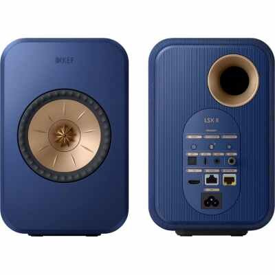 KEF LSXII Definitive Compact Wireless HiFi Bookshelf Speakers Blue - Pair