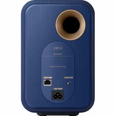 KEF LSXII Definitive Compact Wireless HiFi Bookshelf Speakers Blue - Pair