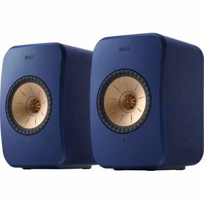 KEF LSXII Definitive Compact Wireless HiFi Bookshelf Speakers Blue - Pair