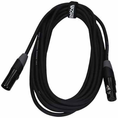 Enova 5 m XLR Female to XLR Male Microphone Cable 3-pin analogue & AES with velcro