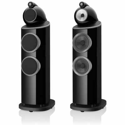 Bowers & Wilkins 803 D4 Studio-Grade Diamond Floorstanding Loudspeaker, Gloss Black - Pair