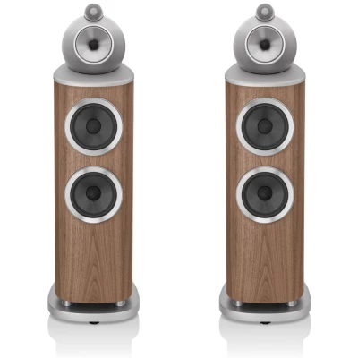 Bowers & Wilkins 803 D4 Studio-Grade Diamond Floorstanding Loudspeaker, Satin Walnut - Pair