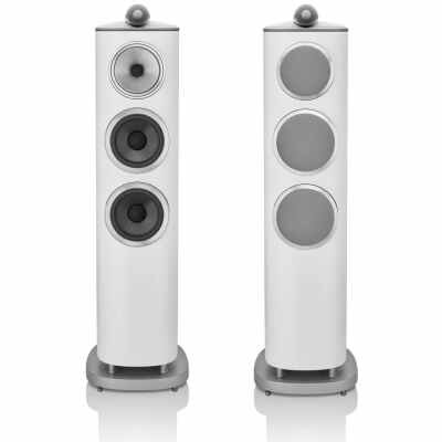 Bowers & Wilkins 804 D4 Studio-Grade Diamond Floorstanding Loudspeaker, White - Pair