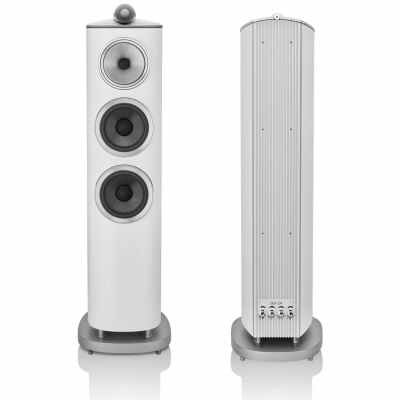 Bowers & Wilkins 804 D4 Studio-Grade Diamond Floorstanding Loudspeaker, White - Pair