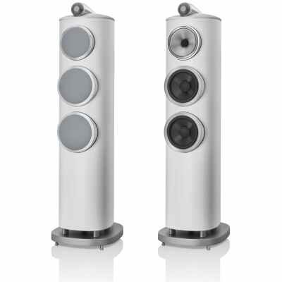 Bowers & Wilkins 804 D4 Studio-Grade Diamond Floorstanding Loudspeaker, White - Pair