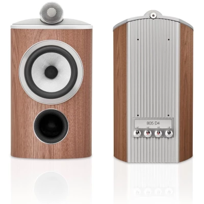 Bowers & Wilkins 805 D4 Studio-Grade Diamond Standmount Loudspeaker, Satin Walnut - Pair