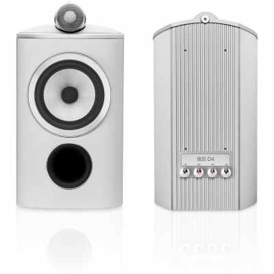 Bowers & Wilkins 805 D4 Studio-Grade Diamond Standmount Loudspeaker, White - Pair