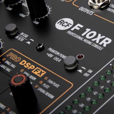 RCF F-10XR 10-Channel Mixer with Multi-FX and Stereo USB Interface
