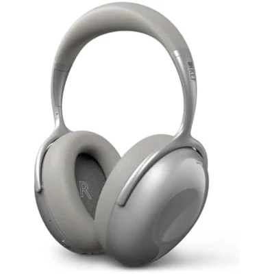 KEF Mu7 Small Noise Cancelling Wireless Headphones (Silver Grey)