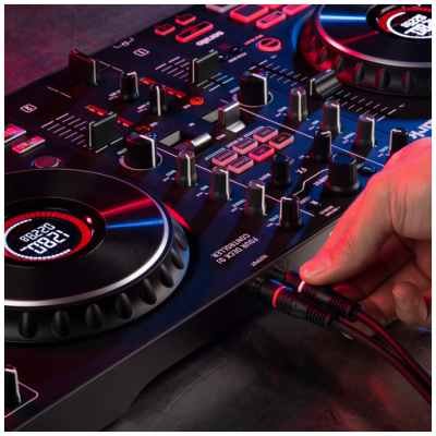 Numark Mixtrack Platinum FX 4-Deck Serato DJ Controller with Jog Wheel Displays and FX Paddles