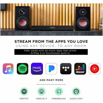 VSSL A.3X 6-Channel, 3 Zone, Audio Streaming Amplifier, Compatible with AirPlay 2, Chromecast, Amazon Alexa, Spotify Connect, Bluetooth