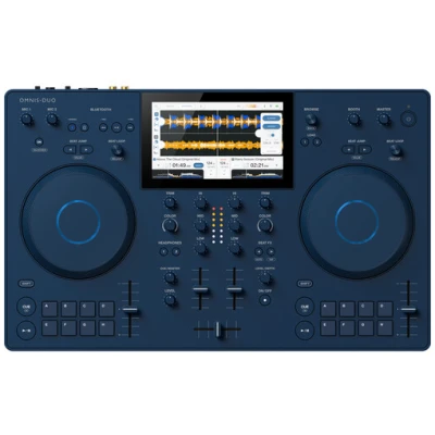 AlphaTheta OMNIS-DUO Portable Battery-Powered All-in-One DJ System with Bluetooth