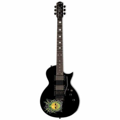 ESP LTD LKH3 Kirk Hammett 30th Anniversary Black Spider Graphic Guitar, Includes Hard Case