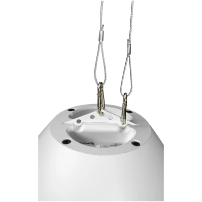 TruAudio BeatDrop commercial 70V/100V/8 ohm 8" Pendant Speaker with Gripple, White