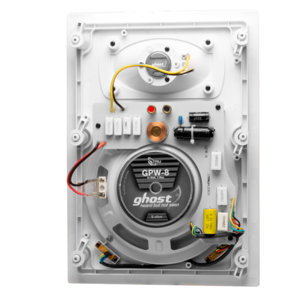 TruAudio GPW-6 8" In-Wall Frameless Speaker - White Poly Woofer