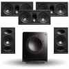 Yamaha NSP160 Black 20W//60W, Center & Surround Channel Speakers Package