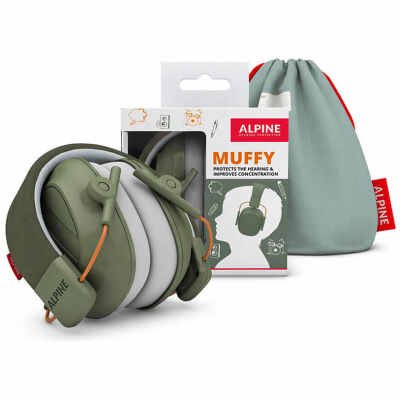 Alpine Hearing Protection Kids Muffy Protection Headphones Olive Green Color