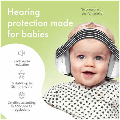 Alpine  Hearing Protection Baby Muffy Protection Headphones Black Color