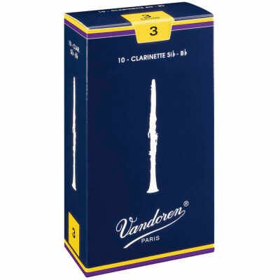 Vandoren CR103 Traditional Bb Clarinet Reeds Strength 3 (Box of 10 )