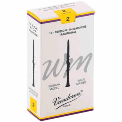 Vandoren CR162T White Master Traditional Bb Clarinet Reeds Strength 2 (Box of 10)