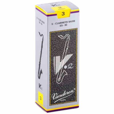 Vandoren CR623 Bass Clarinet V.12 Reeds Strength 3 (Box of 5)