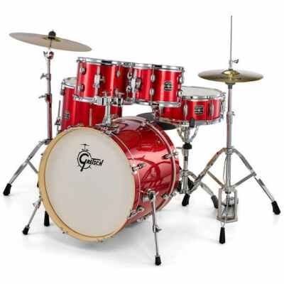 Gretsch GE4605R Energy 5-Piece Drum Kit w/Hardware (20inch BD), No Cymbals, Red