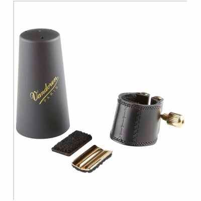 Vandoren LC27P Alto Saxophone Leather Ligature + Plastic Cap