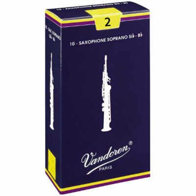 Vandoren SR202 Traditional Soprano Saxophone Reeds Strength 2 (Box of 10)