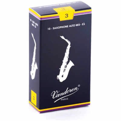 Vandoren SR213 Traditional Alto Saxophone Reeds Strength 3 (Box of 10)