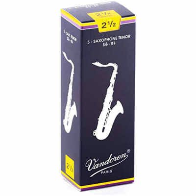 Vandoren SR2225 Traditional Tenor Saxophone Reeds Strength 2.5 (Box of 5)