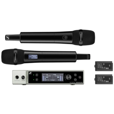 Sennheiser EW-DX 835-S SET (R1-9) Digital wireless handheld set. Includes EW-DX EM 2 receiver, EW-DX SKM-S handheld transmitter, MMD 835 capsules and BA 70 batteries R1-9 520 - 607.8 MHz