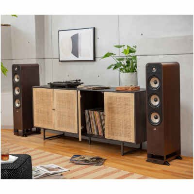 Polk Audio SIGS60ELBR Signature Elite High-Quality Large Floor-Standing Tower Speaker - Brown