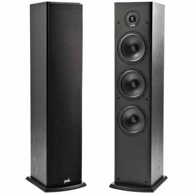 Polk Audio T50BK Floor Standing Tower Speaker - Black