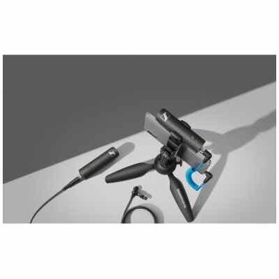 Sennheiser XSW-D Portable Lav Mobile Kit with Transmitter, Receiver, Lapel Mic, Mounts & Manfrotto PIXI Tabletop Stand