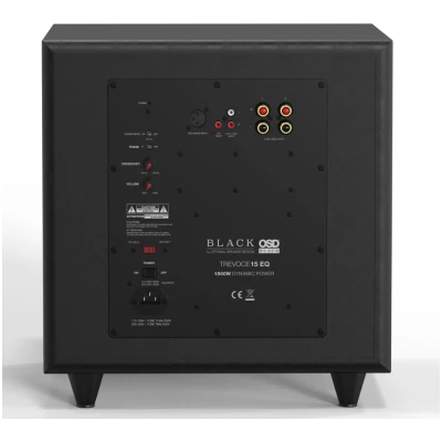 OSD Trevoce 15" Triple Driver Active Subwoofer 1600W, Native EQ 15Hz Bass Response, Faux Leather Finish OSD Trevoce 15" Triple Driver Active Subwoofer 1600W, Native EQ 15Hz Bass Response, Faux Leather Finish