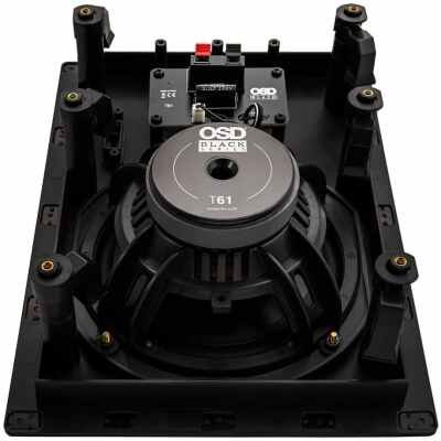 OSD Audio T61 6.5-Inch in-Wall Speakers with a 1/2-Inch Soild Soft Dome Tweeter Pair, Black