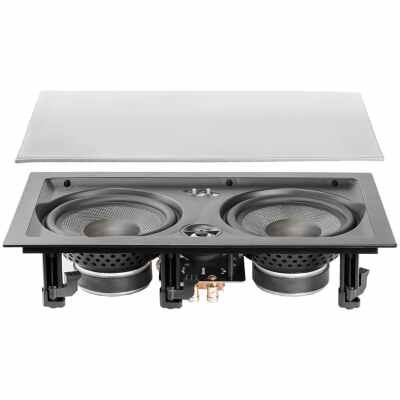 OSD Audio T63LCR in Wall LCR Center Channel Trimless Speaker 6.5" Dual Carbon Woofers & Aluminum Tweeter, 3db Contour Switch Single