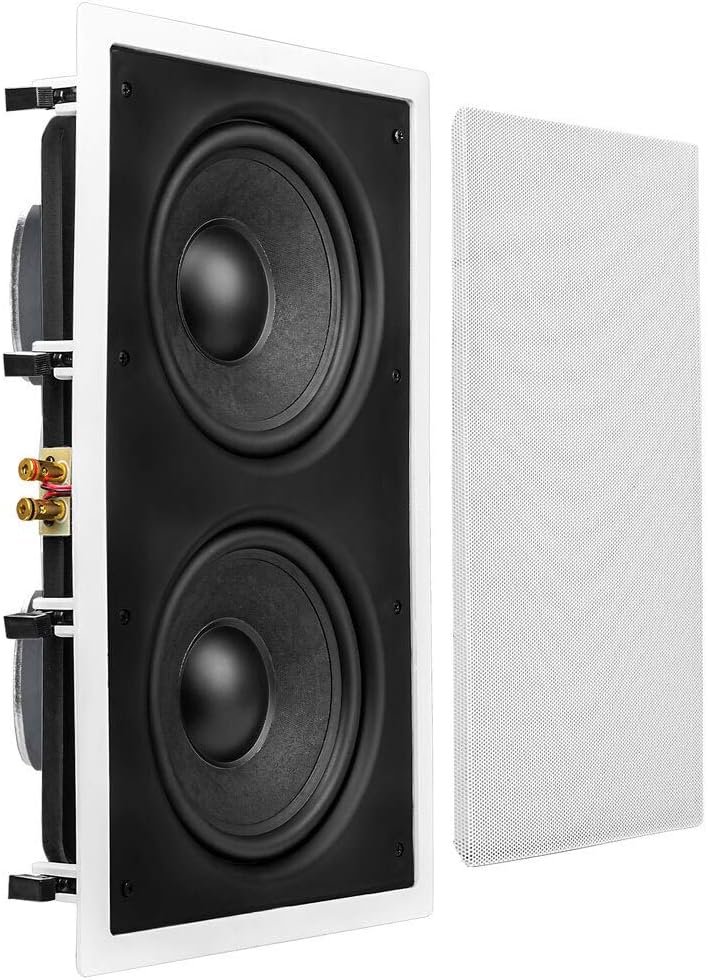 OSD Audio IWS-88 350W Wall Mounted Subwoofer for Home Theater with Dual 8" Injected Subwoofer with Rear Bridge to Enhance Bass OSD Audio IWS-88 350W Wall Mounted Subwoofer for Home Theater with Dual 8" Injected Subwoofer with Rear Bridge to Enhance Bass