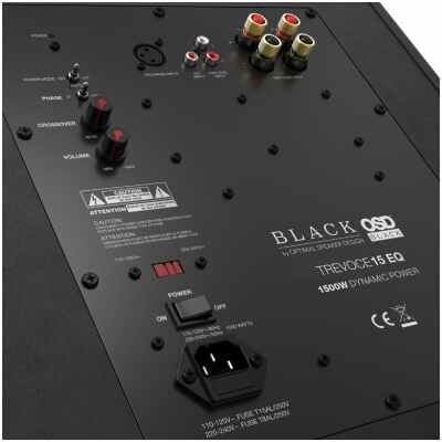 OSD Trevoce 15" Triple Driver Active Subwoofer 1600W, Native EQ 15Hz Bass Response, Faux Leather Finish